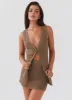 Capri Glow Knit Skirt - Khaki sold by Peppermayo