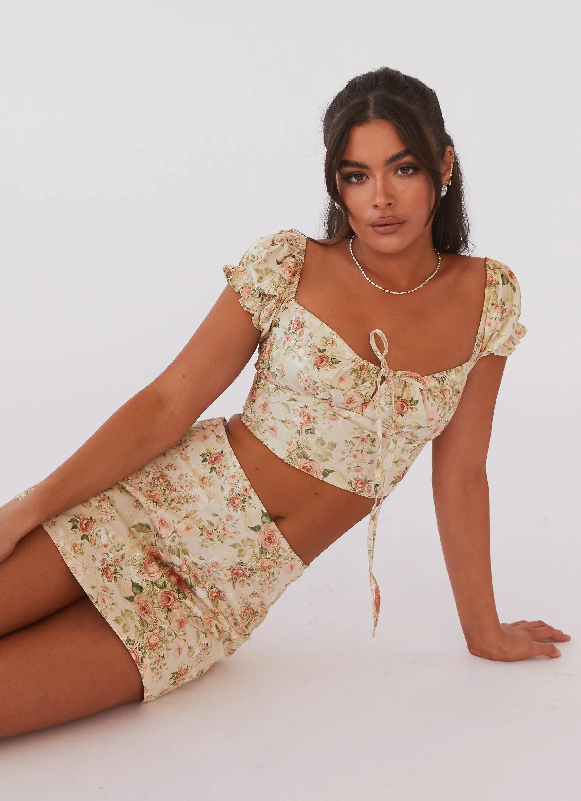 About Time Mini Skirt - Vintage Rose sold by Peppermayo product image thumbnail 4