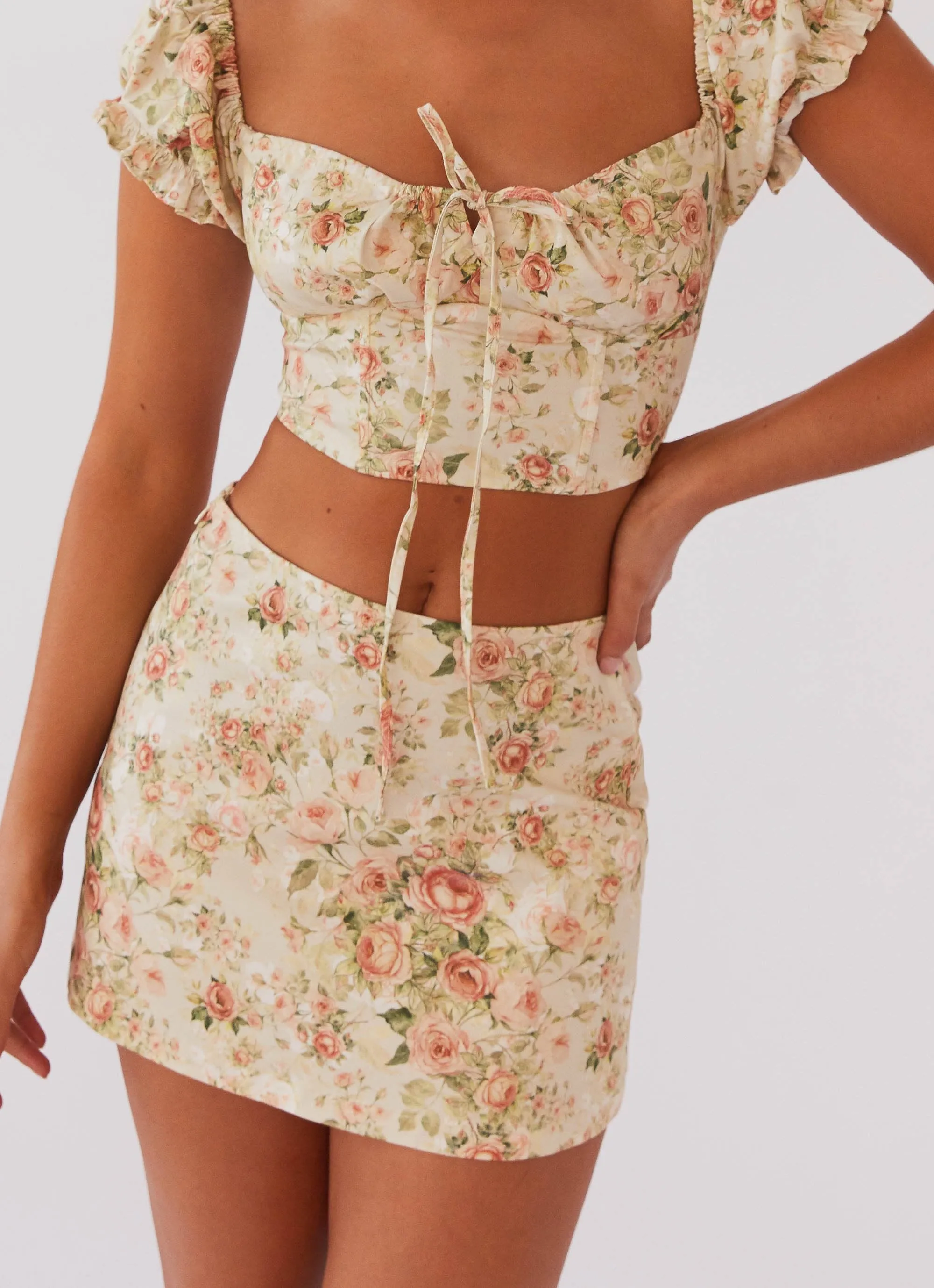 About Time Mini Skirt - Vintage Rose sold by Peppermayo product image thumbnail 5