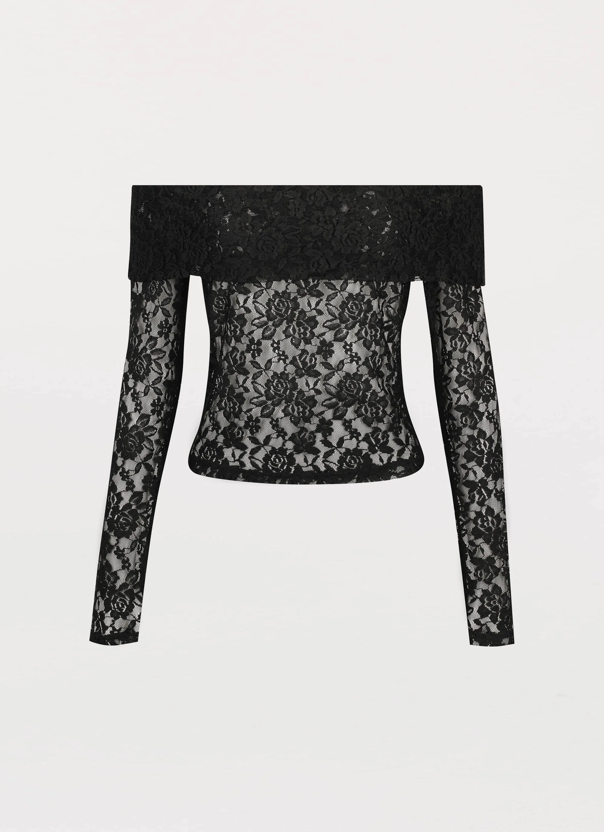Zephyra Lace Long Sleeve Top - Black sold by Peppermayo product image thumbnail 3