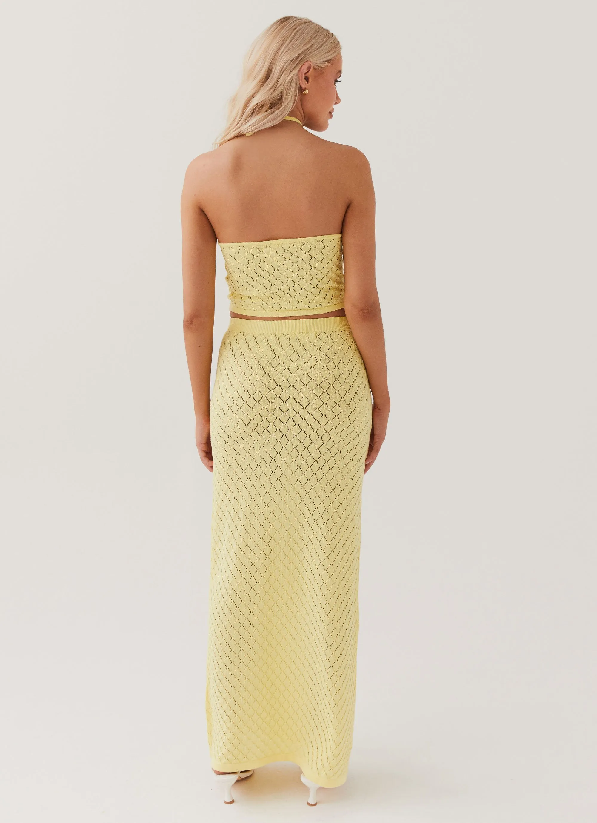 Amanza Knit Maxi Skirt - Lemon sold by Peppermayo product image thumbnail 5