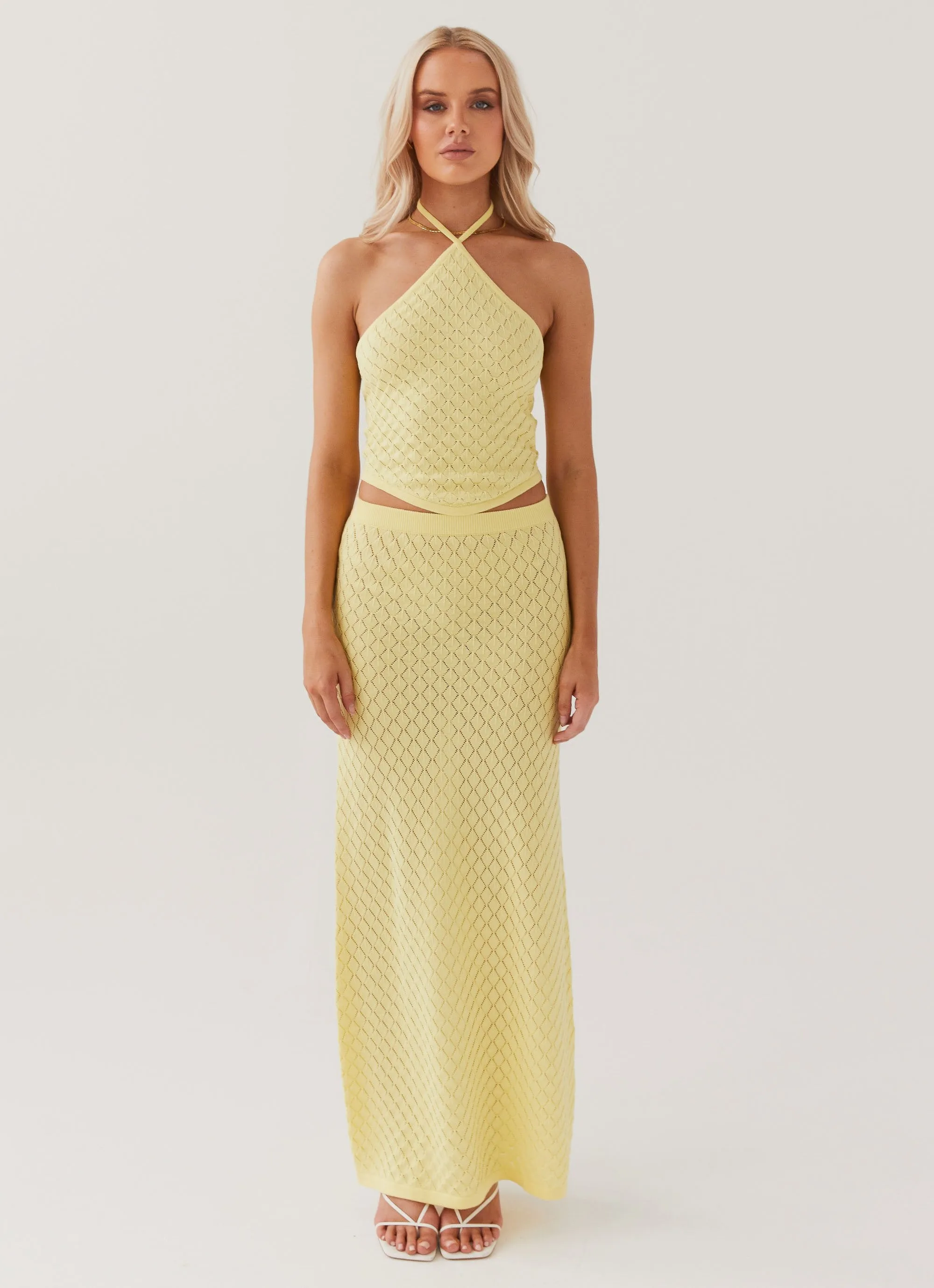Amanza Knit Maxi Skirt - Lemon sold by Peppermayo product image thumbnail 2