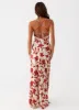 Cecily Maxi Dress - Red Green Floral sold by Peppermayo