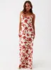 Cecily Maxi Dress - Red Green Floral sold by Peppermayo