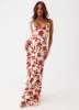Cecily Maxi Dress - Red Green Floral sold by Peppermayo