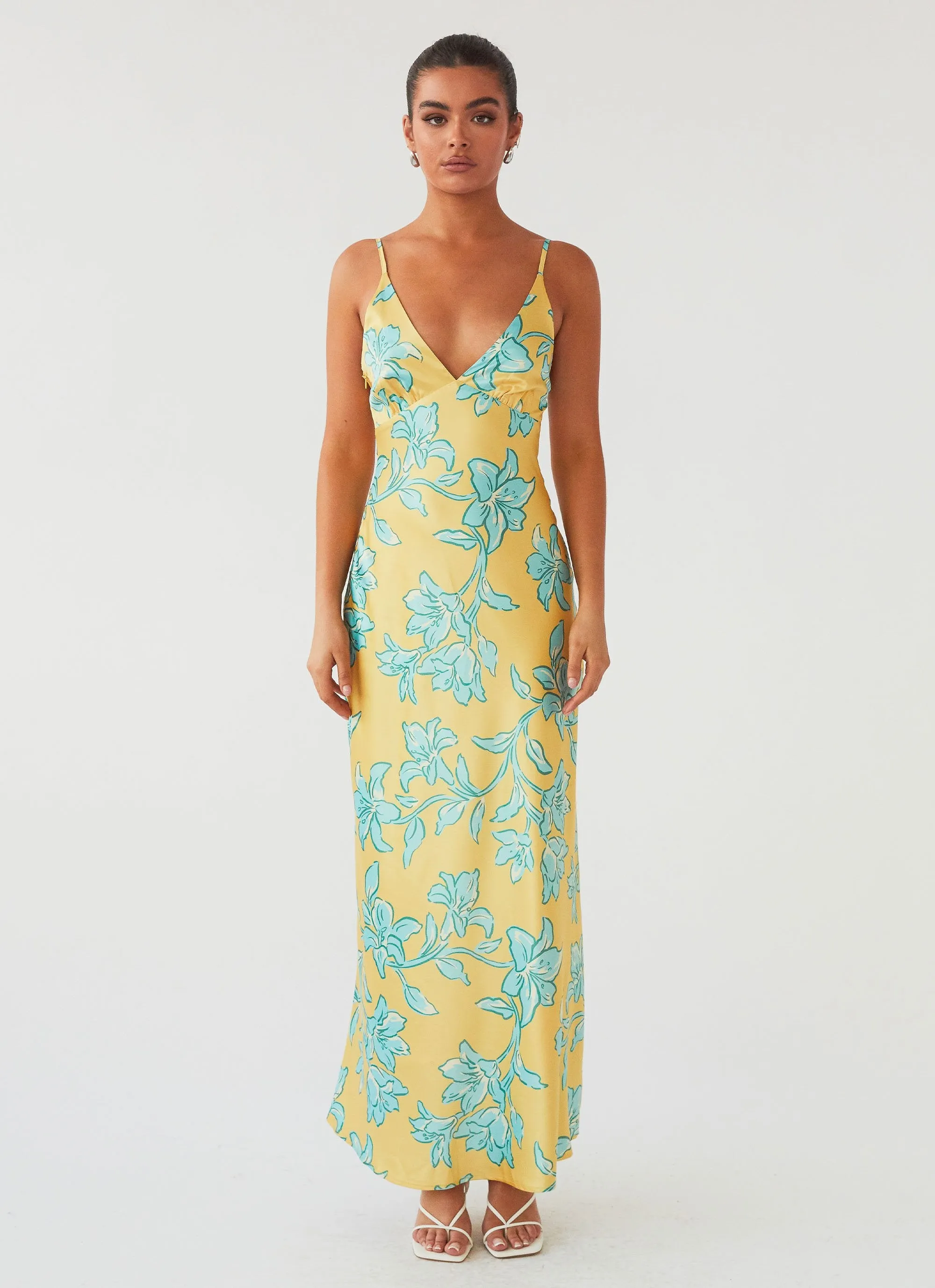 Sorrento Sun Maxi Dress - Golden Bloom sold by Peppermayo