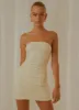 Summer Brunch Tube Mini Dress - Ivory sold by Peppermayo
