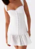 Kristina Mini Dress - White sold by Peppermayo