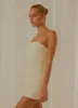 Summer Brunch Tube Mini Dress - Ivory sold by Peppermayo