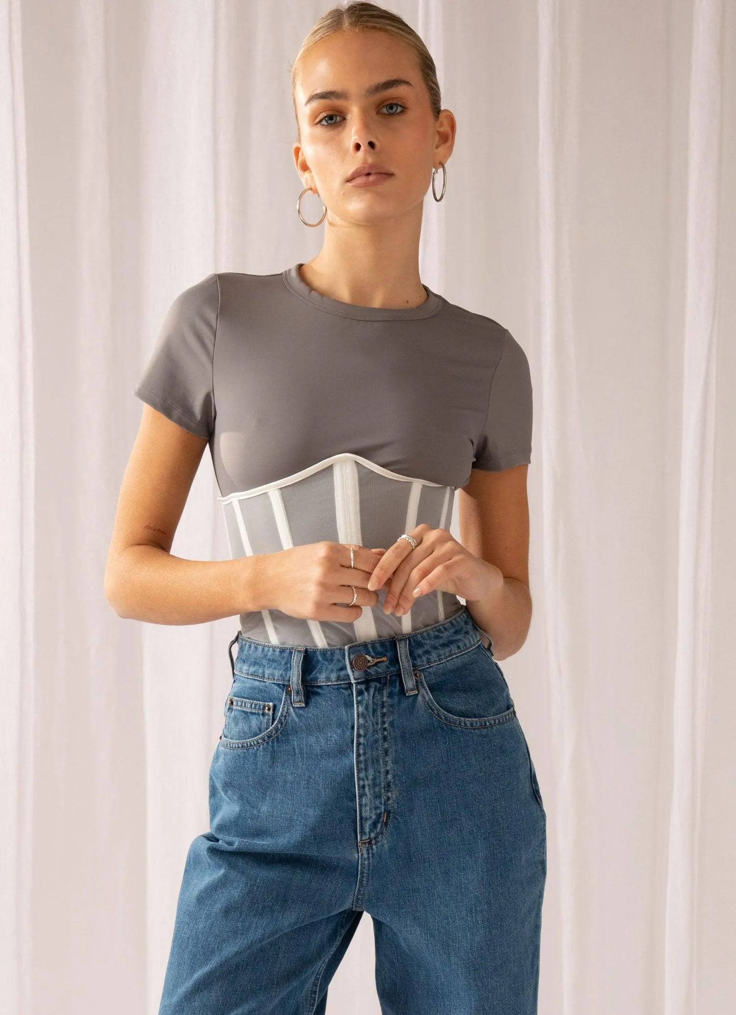 Higher Love bustier - White sold by Peppermayo product image thumbnail 4