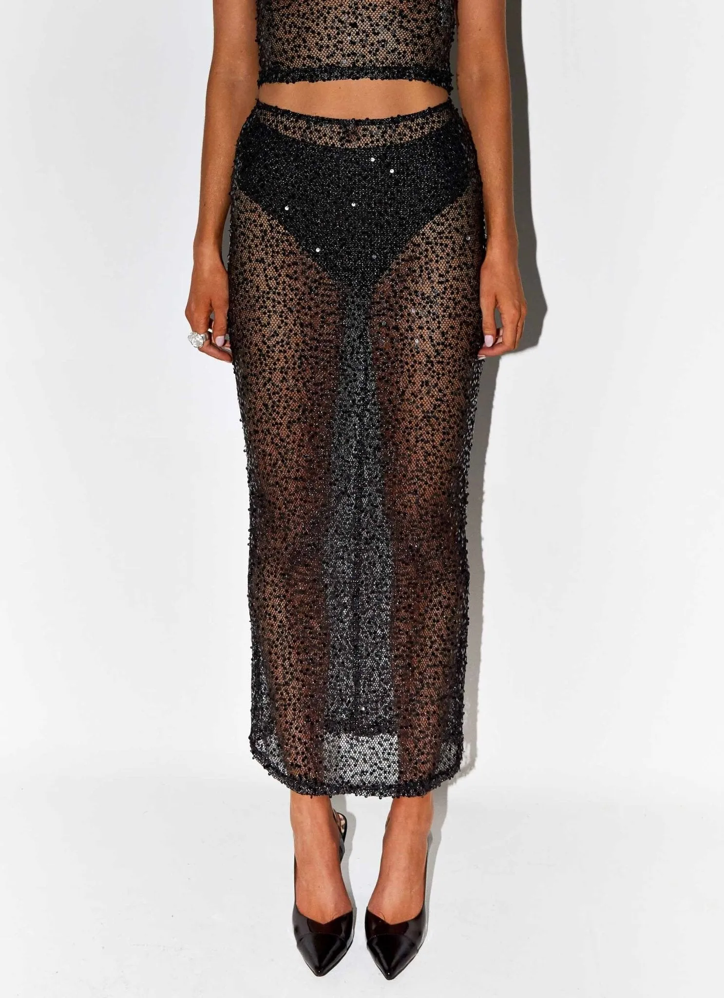 Afterhours Sequin Maxi Skirt - Midnight Stars sold by Peppermayo product image thumbnail 5
