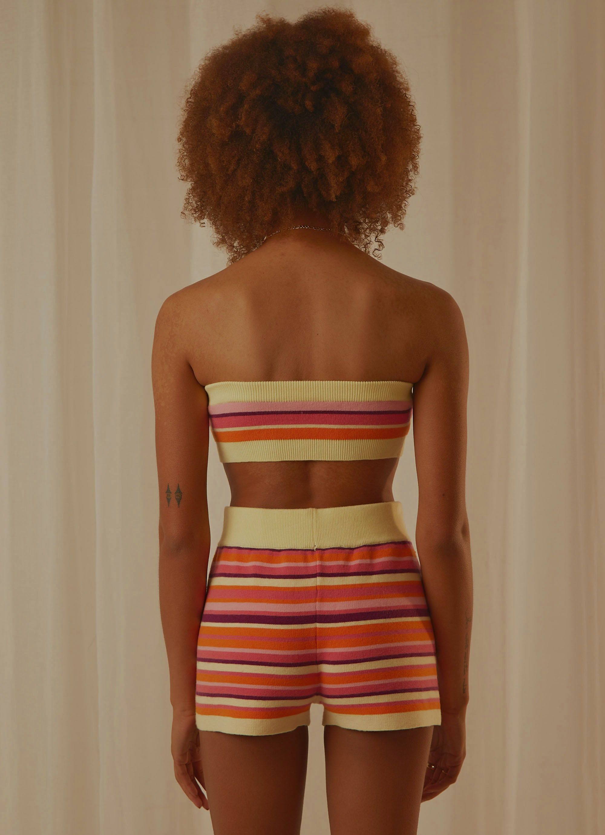 Sweet Talker Knit Crop Top - Pink Multi Stripe sold by Peppermayo product image thumbnail 6