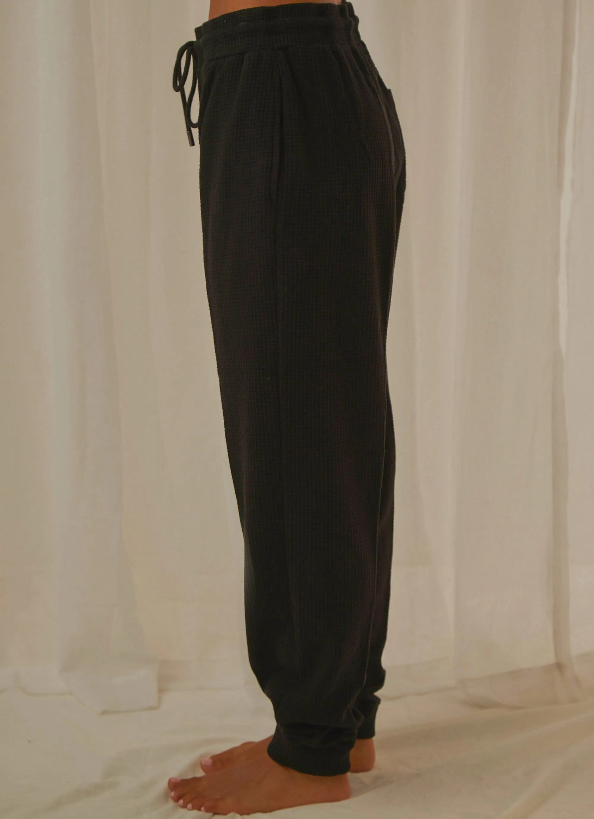 Kat Waffle Sweat Pant - Black sold by Peppermayo product image thumbnail 3