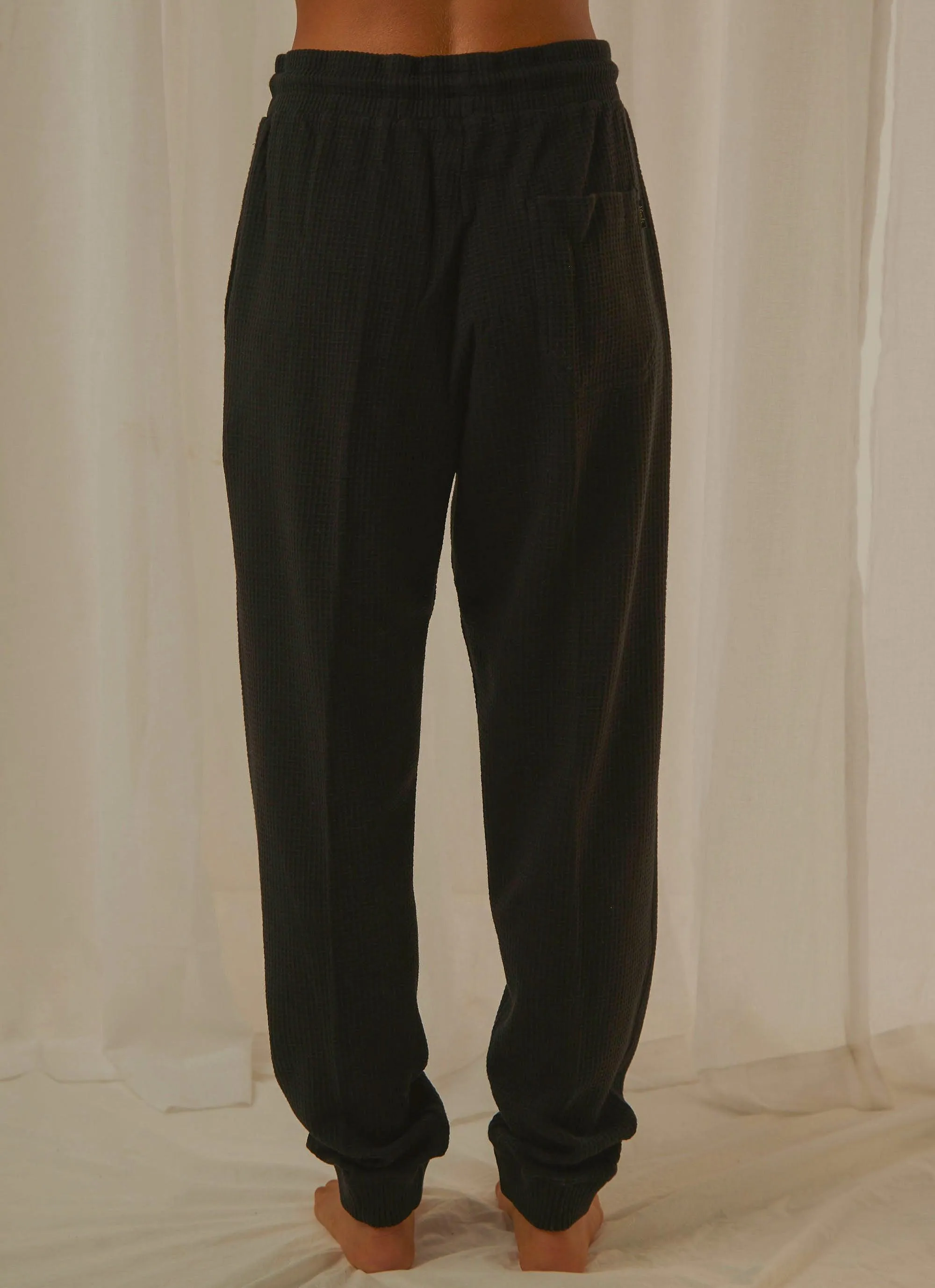 Kat Waffle Sweat Pant - Black sold by Peppermayo product image thumbnail 4