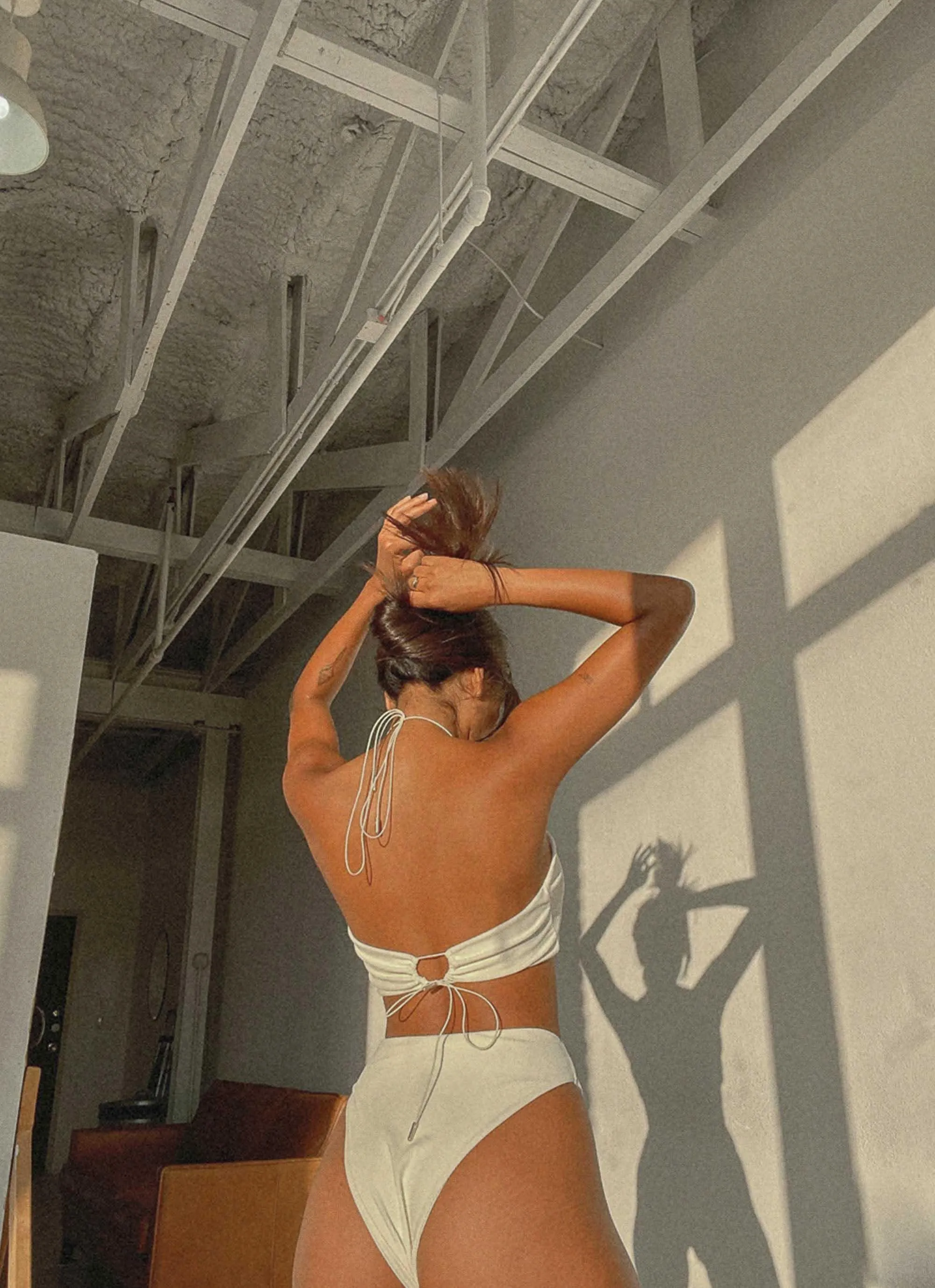 Sundance High Waisted Bottoms - Coconut Milk sold by Peppermayo product image thumbnail 3