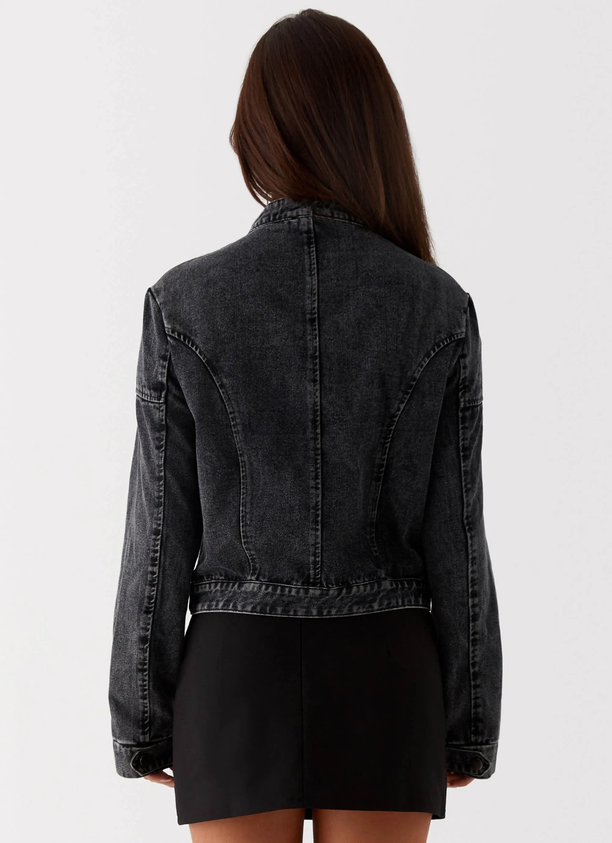 Another Late Night Denim Jacket - Charcoal sold by Peppermayo product image thumbnail 4
