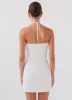 Island Echoes Linen Mini Dress - White sold by Peppermayo