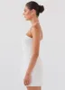 Island Echoes Linen Mini Dress - White sold by Peppermayo