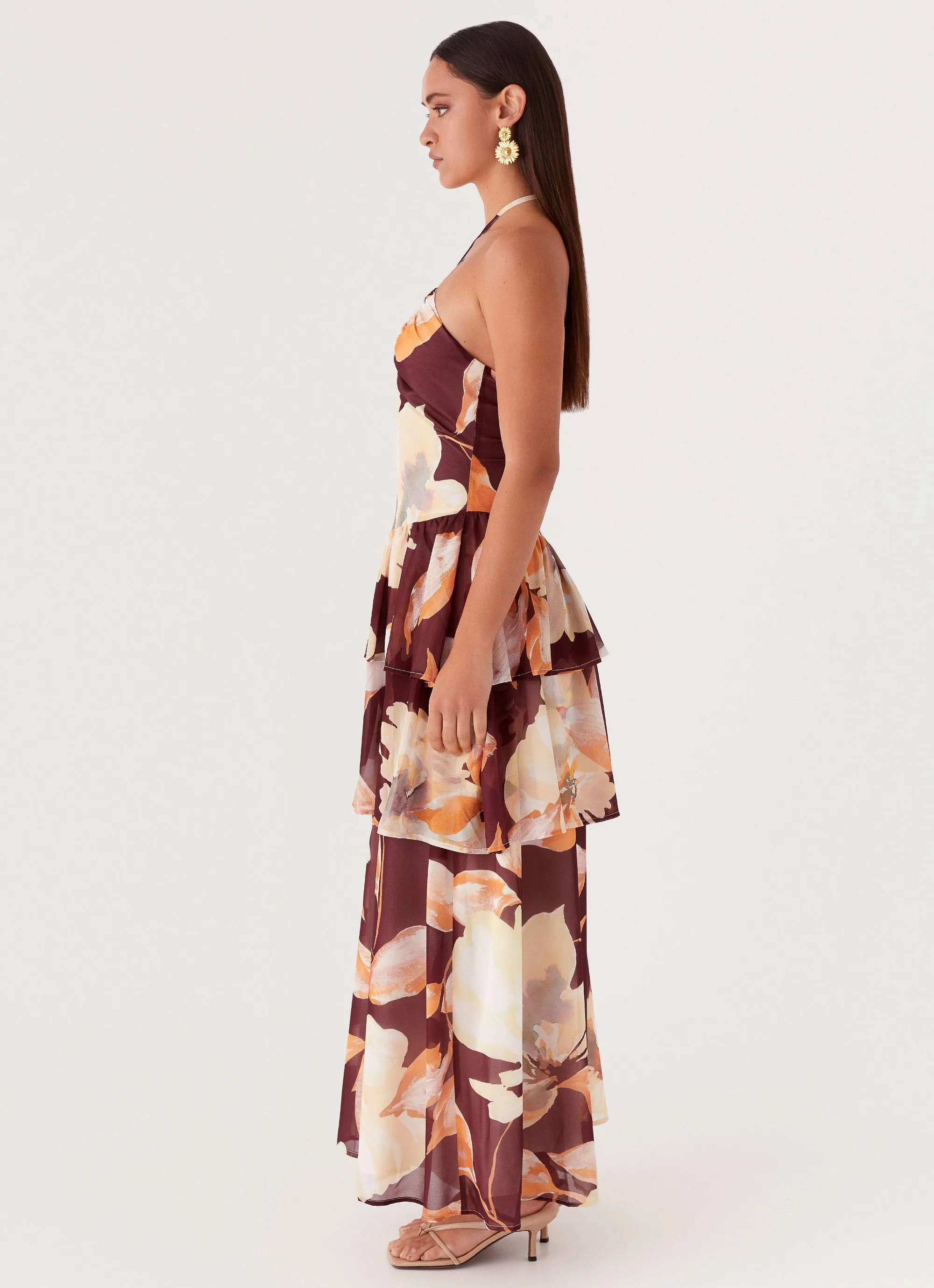 Sunset Chaser Maxi Dress - Brown Floral sold by Peppermayo product image thumbnail 4