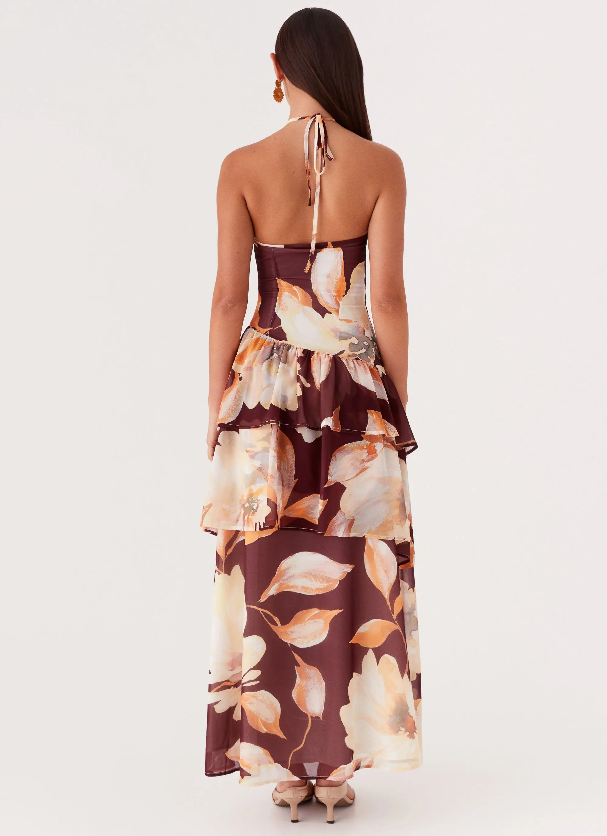 Sunset Chaser Maxi Dress - Brown Floral sold by Peppermayo product image thumbnail 5
