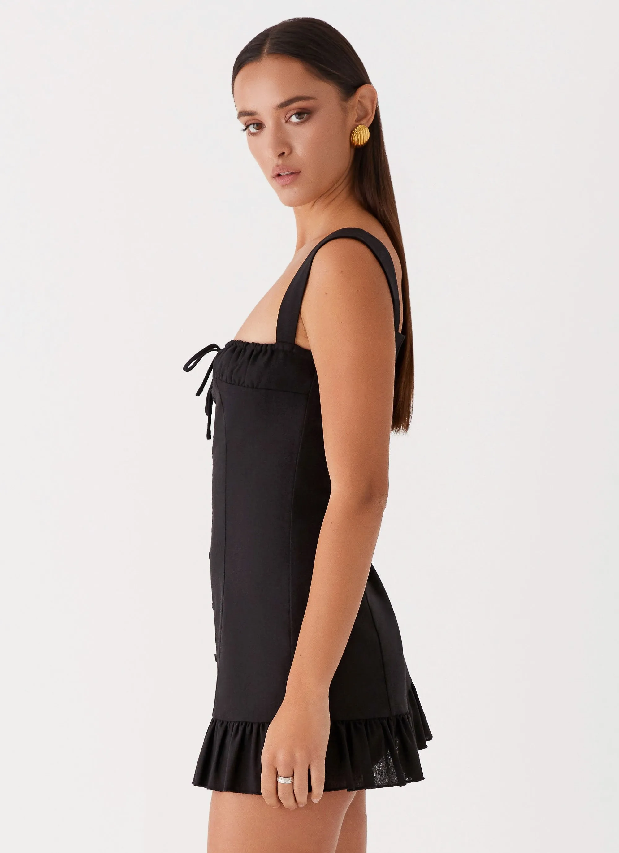 Kamielle Frill Mini Dress - Black sold by Peppermayo product image thumbnail 3