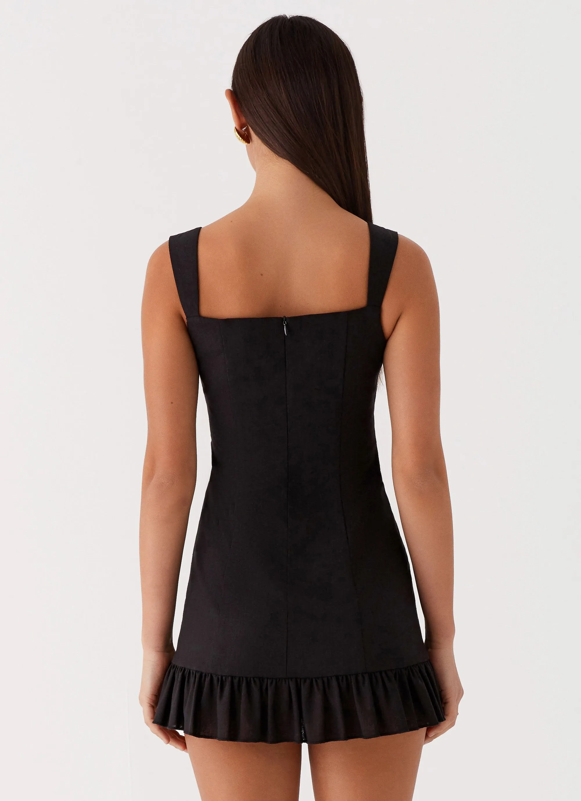 Kamielle Frill Mini Dress - Black sold by Peppermayo product image thumbnail 4