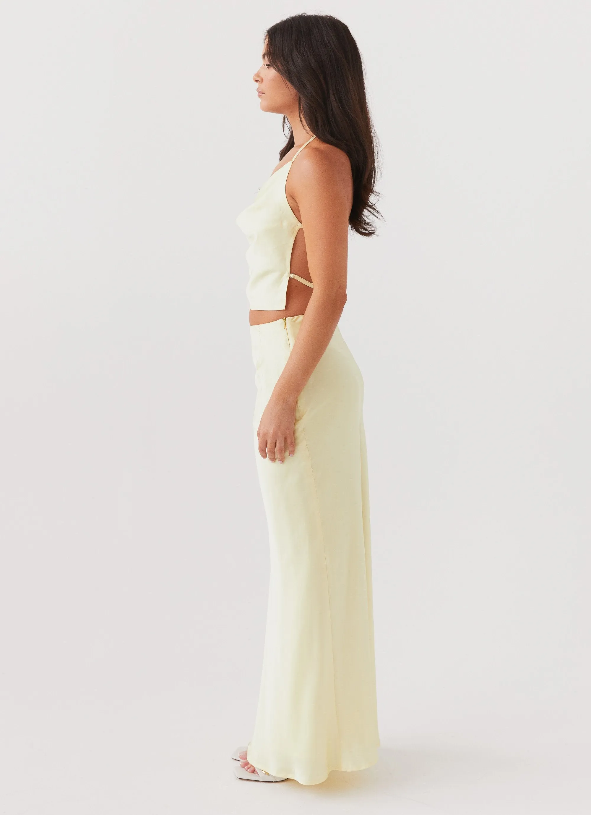 Ivanna Satin Maxi Skirt - Lemon sold by Peppermayo product image thumbnail 2