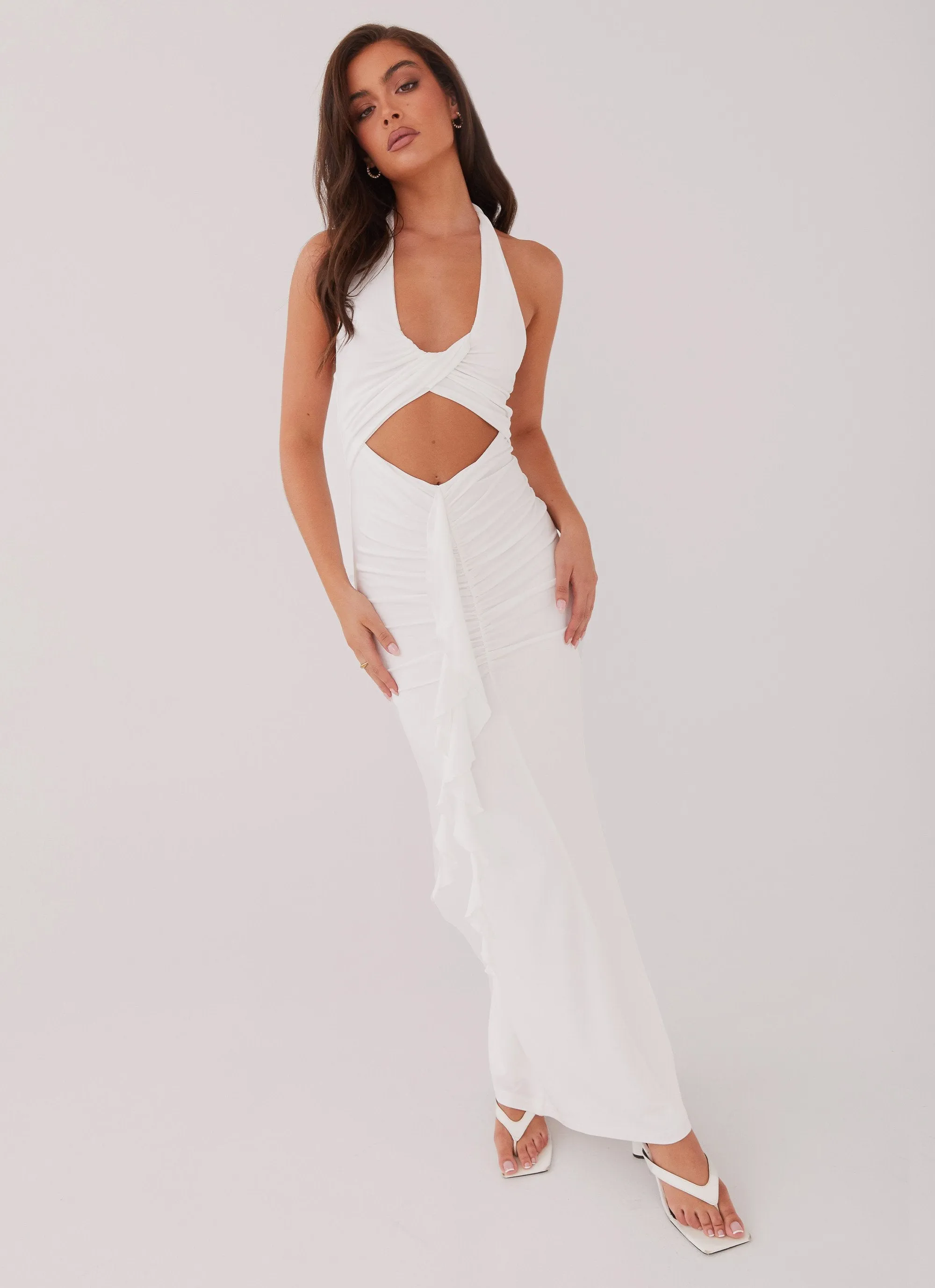 Allanna Frill Maxi Dress - White sold by Peppermayo product image thumbnail 4