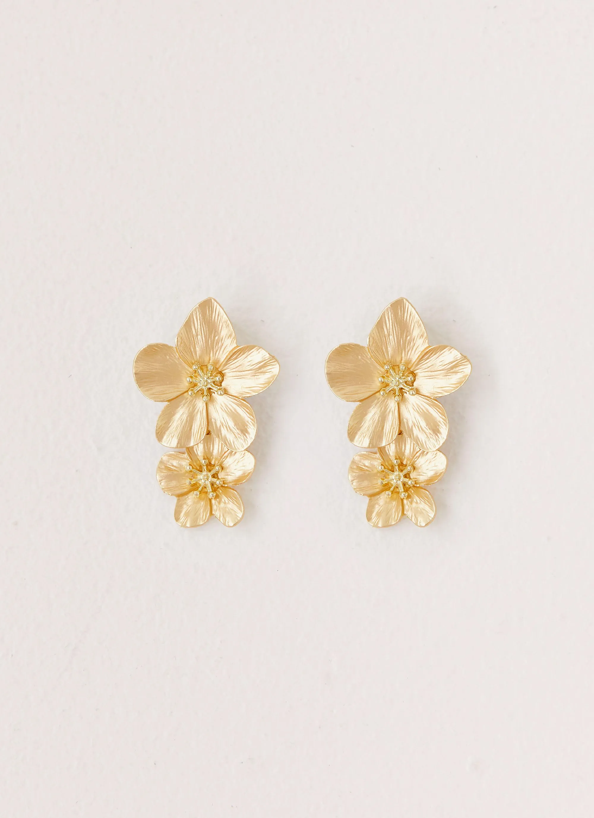 Lola Love Flower Earrings - Gold sold by Peppermayo product image thumbnail 2