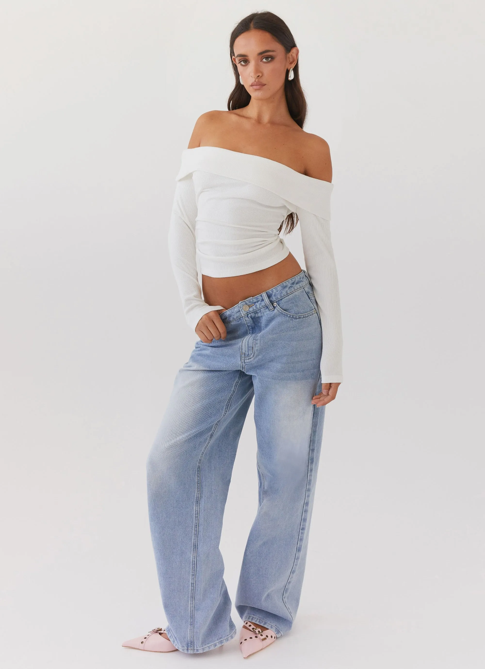 Keanna Low Rise Denim Jeans - Light Blue sold by Peppermayo product image thumbnail 2