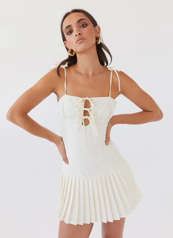 Love Seeker Corset Mini Dress - Ivory sold by Peppermayo