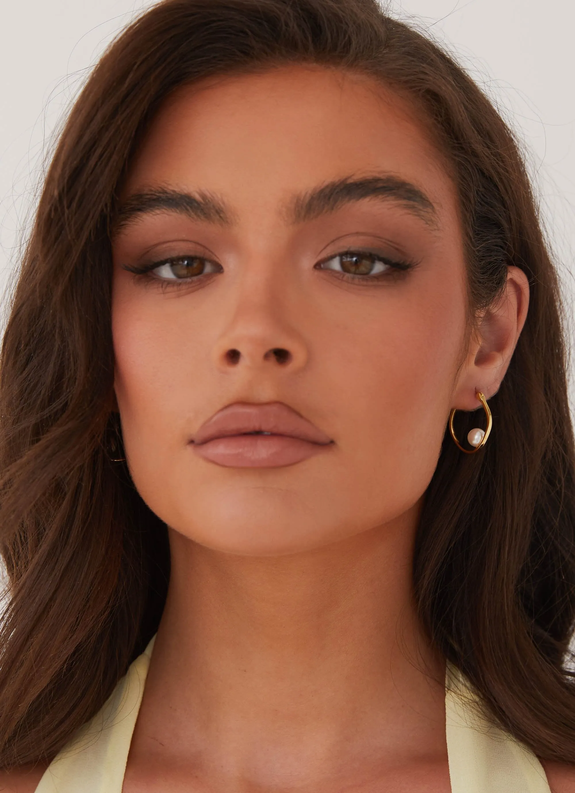 Cosima Abstract Hoop Earring - Gold sold by Peppermayo product image thumbnail 3