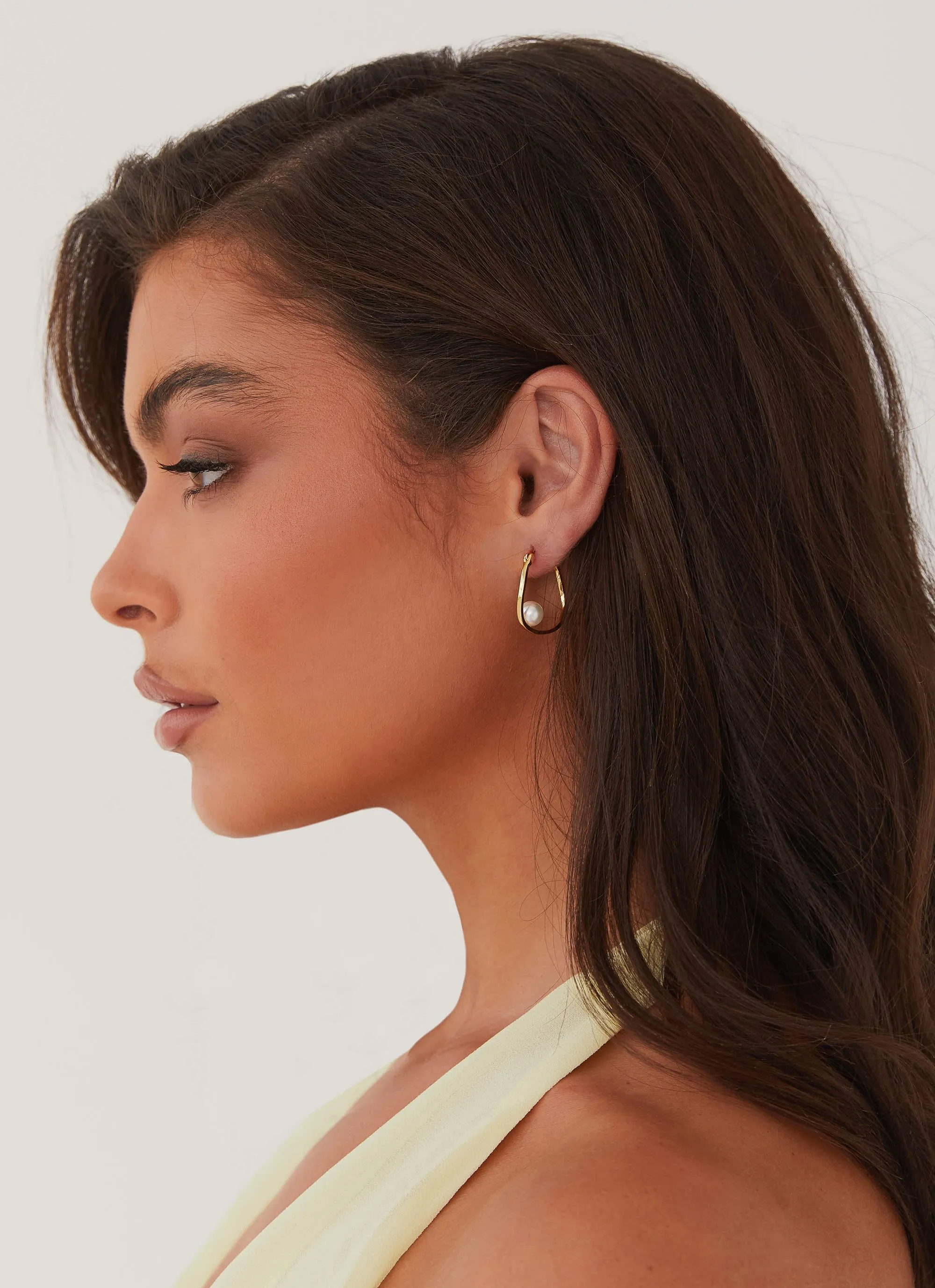 Cosima Abstract Hoop Earring - Gold sold by Peppermayo