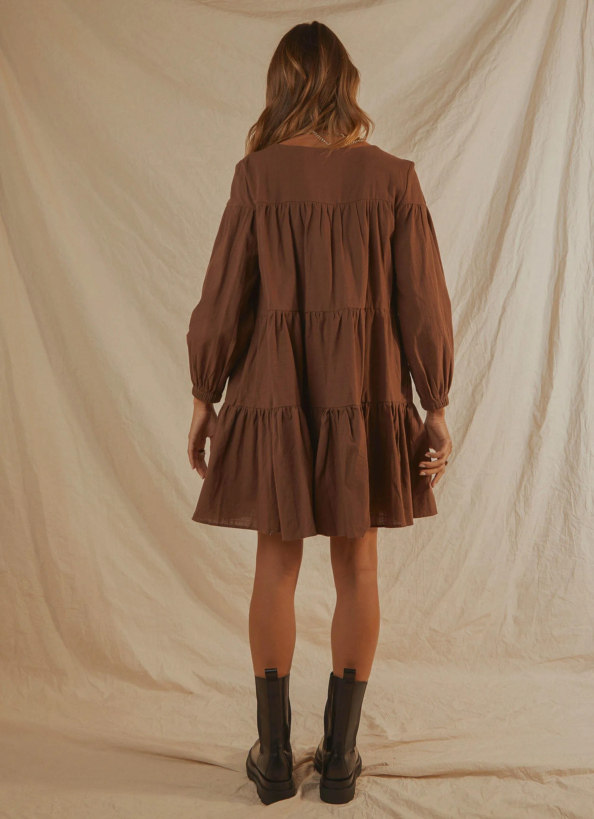 Camila Mini Dress - Choc Brown sold by Peppermayo product image thumbnail 5