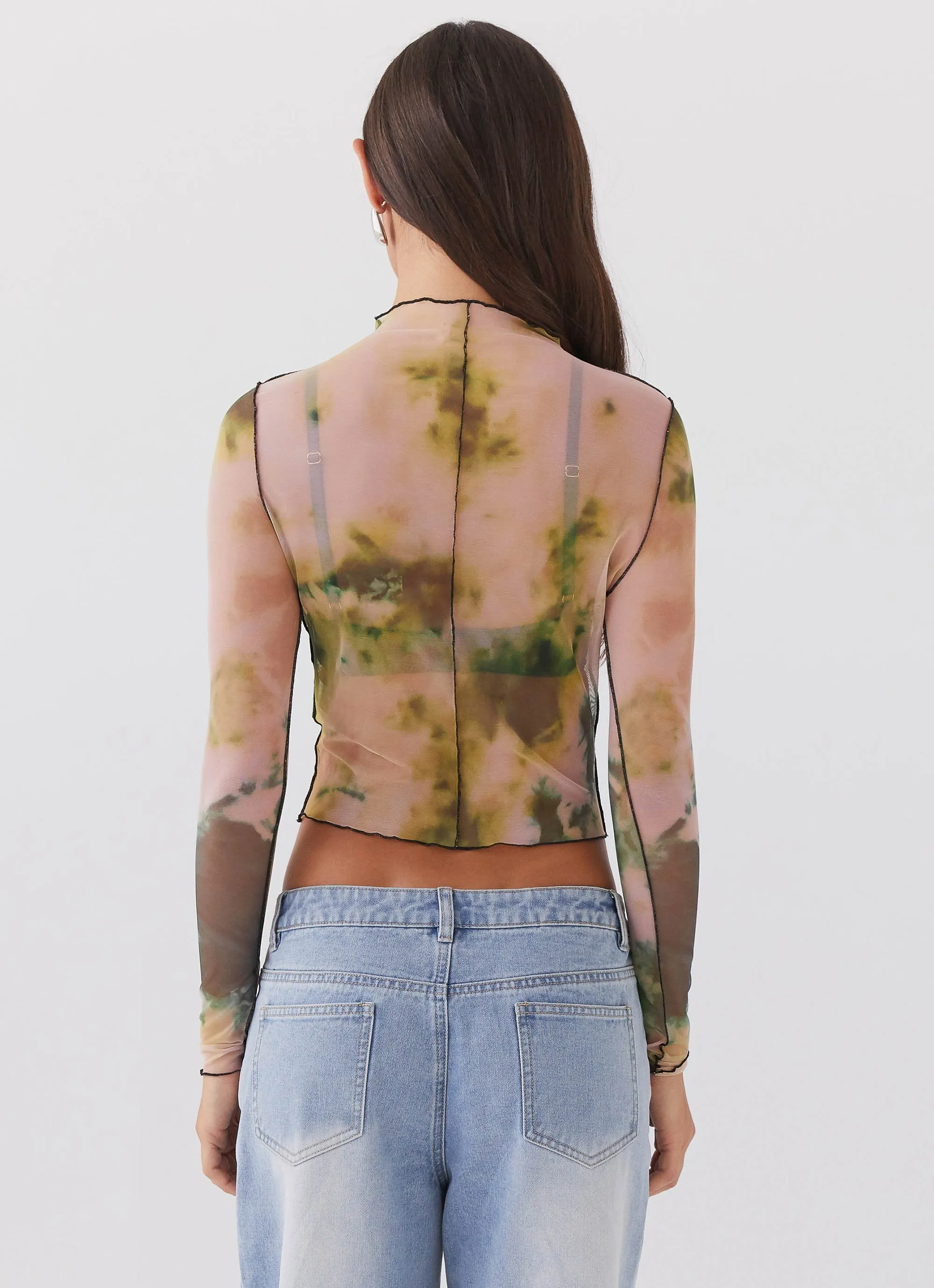 Neon Serenade Mesh Long Sleeve Top - Rainforest sold by Peppermayo product image thumbnail 3