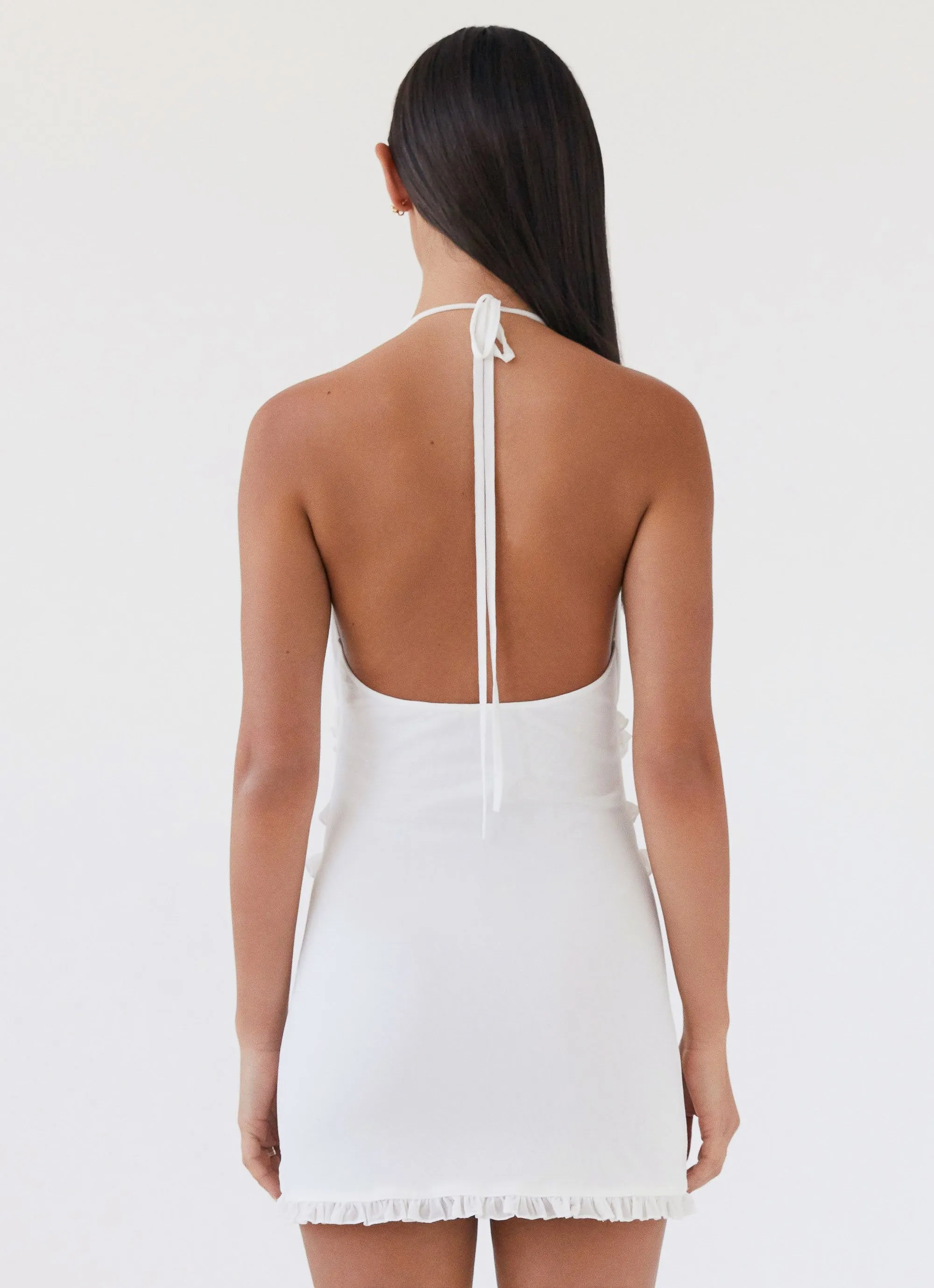 Love Exchange Ruffle Mini Dress - White sold by Peppermayo product image thumbnail 4
