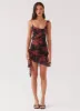 Love You Mesh Mini Dress - Midnight Rosa sold by Peppermayo