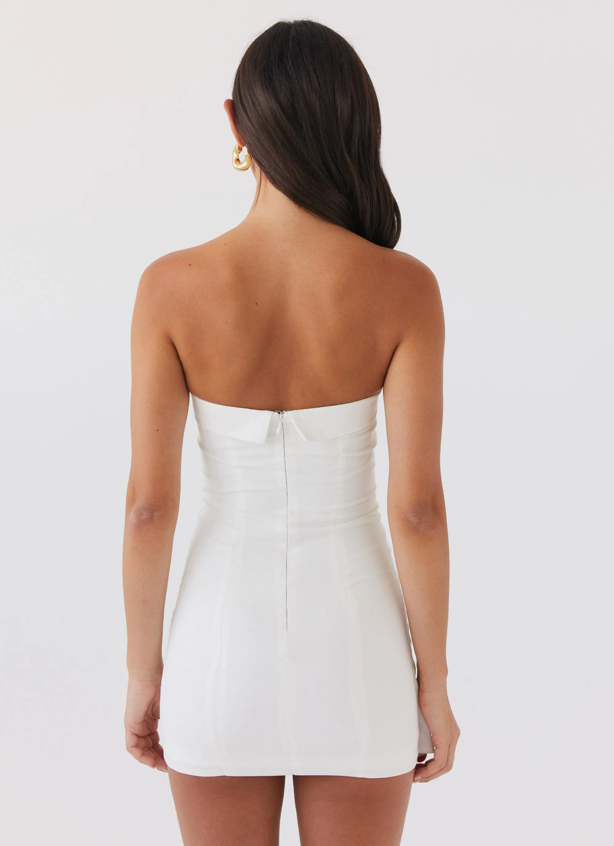 Lavinia Linen Tube Mini Dress - White sold by Peppermayo product image thumbnail 3