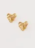 Heart To Heart Earrings - Gold sold by Peppermayo