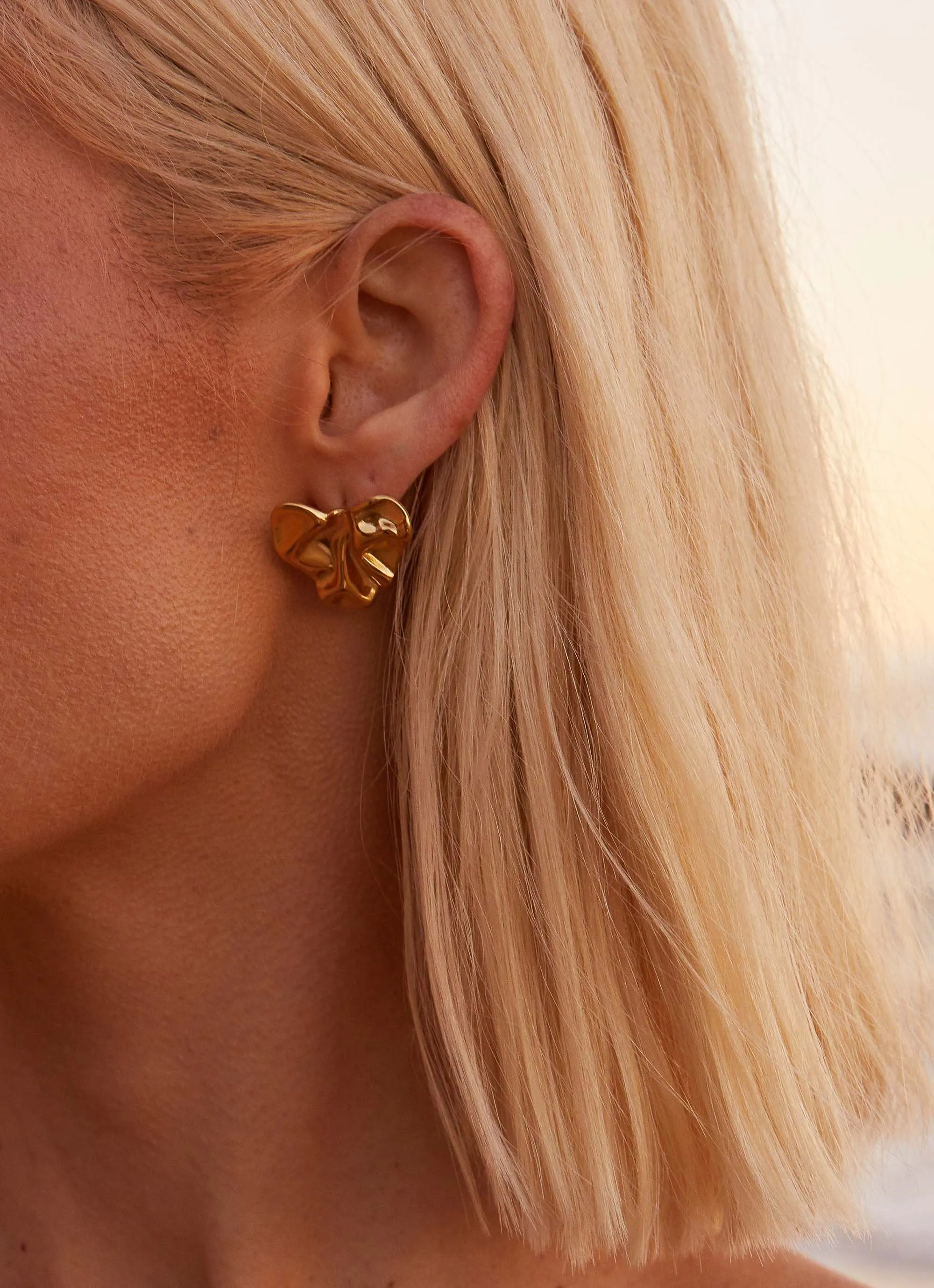 Heart To Heart Earrings - Gold sold by Peppermayo product image thumbnail 2