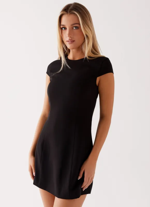 Tia Mini Dress - Black sold by Peppermayo