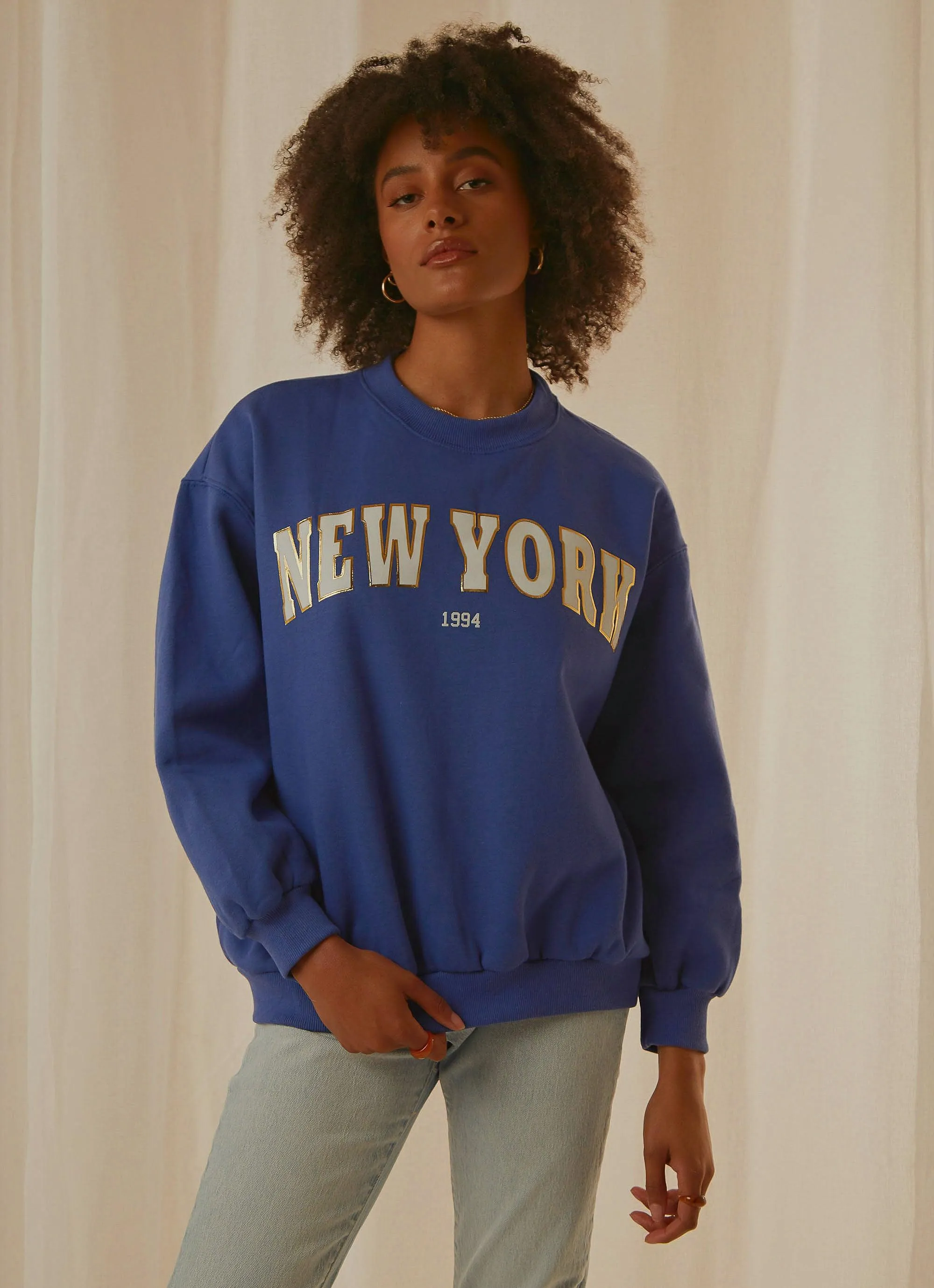 Big City Crewneck Sweater - Cobalt Blue sold by Peppermayo product image thumbnail 4
