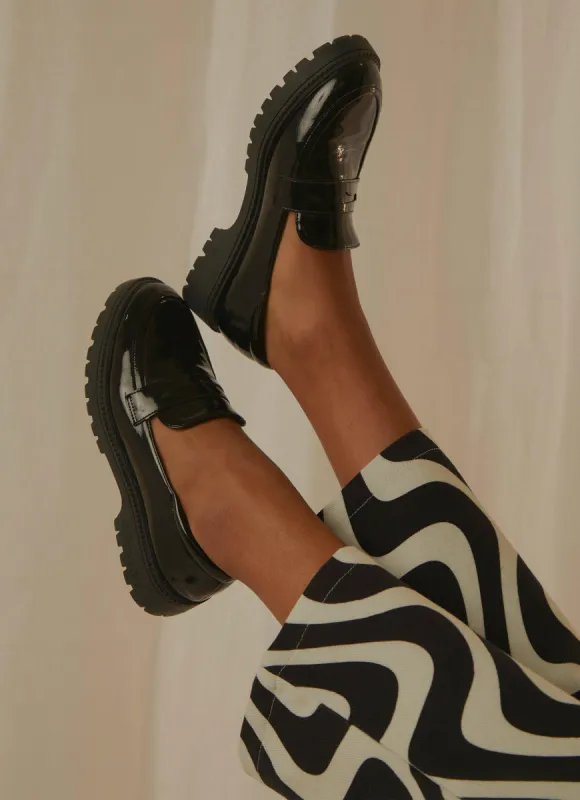 Lucinda Loafer - Gloss Black made by Peppermayo