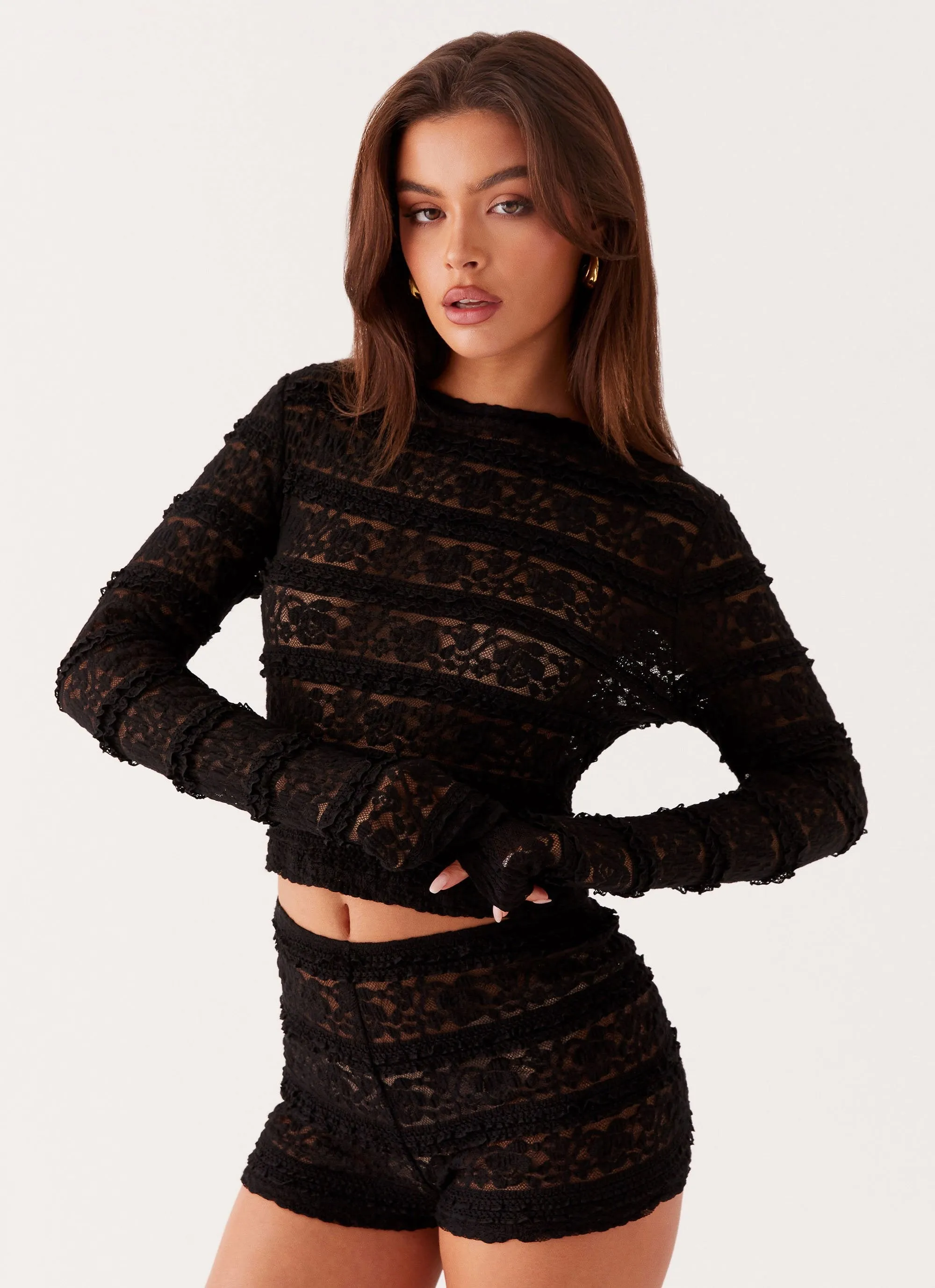 Northie Lace Long Sleeve Top - Black sold by Peppermayo product image thumbnail 5