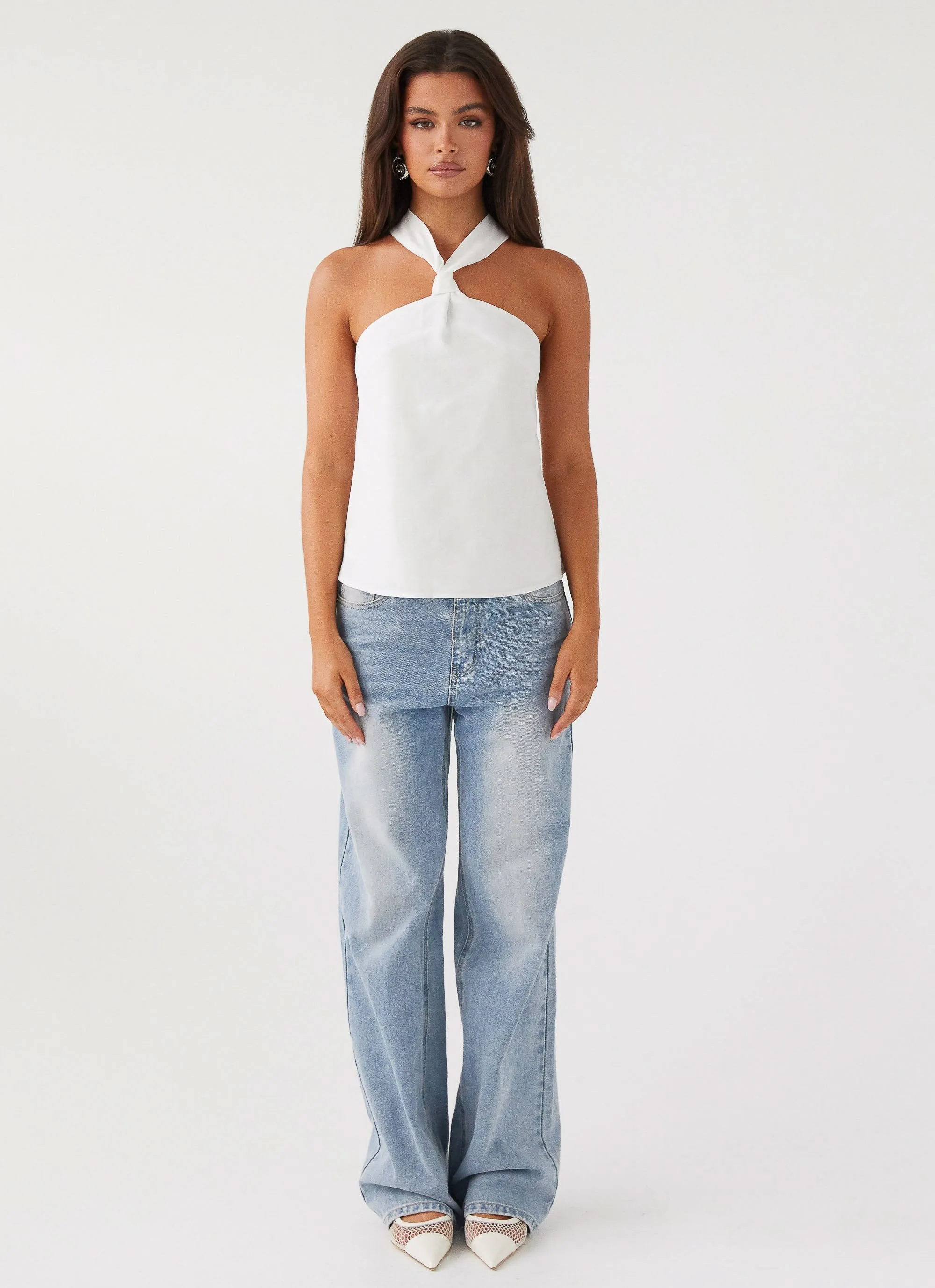 Keira Linen Top - White sold by Peppermayo product image thumbnail 2