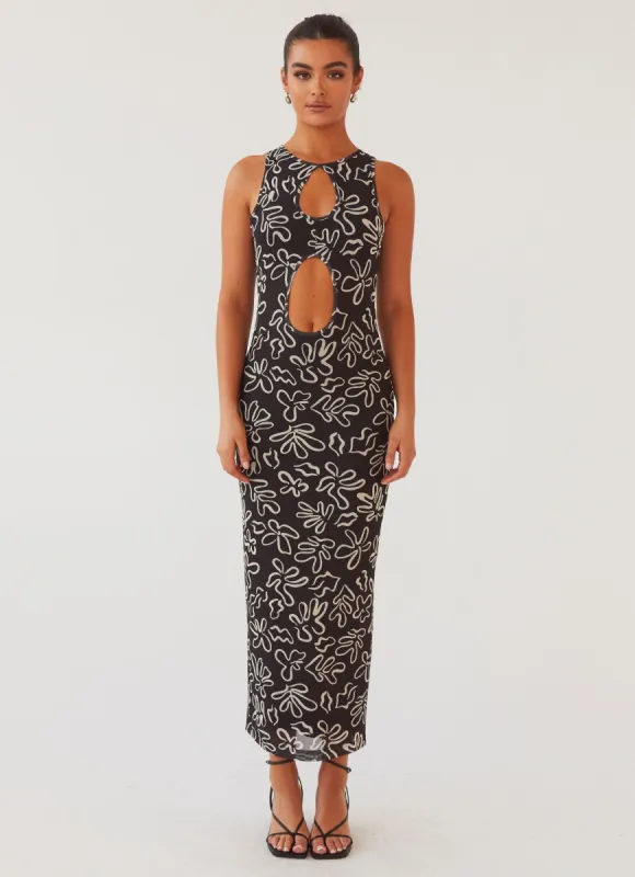All Eyes On Me Maxi Dress - Petal Gloom made by Peppermayo