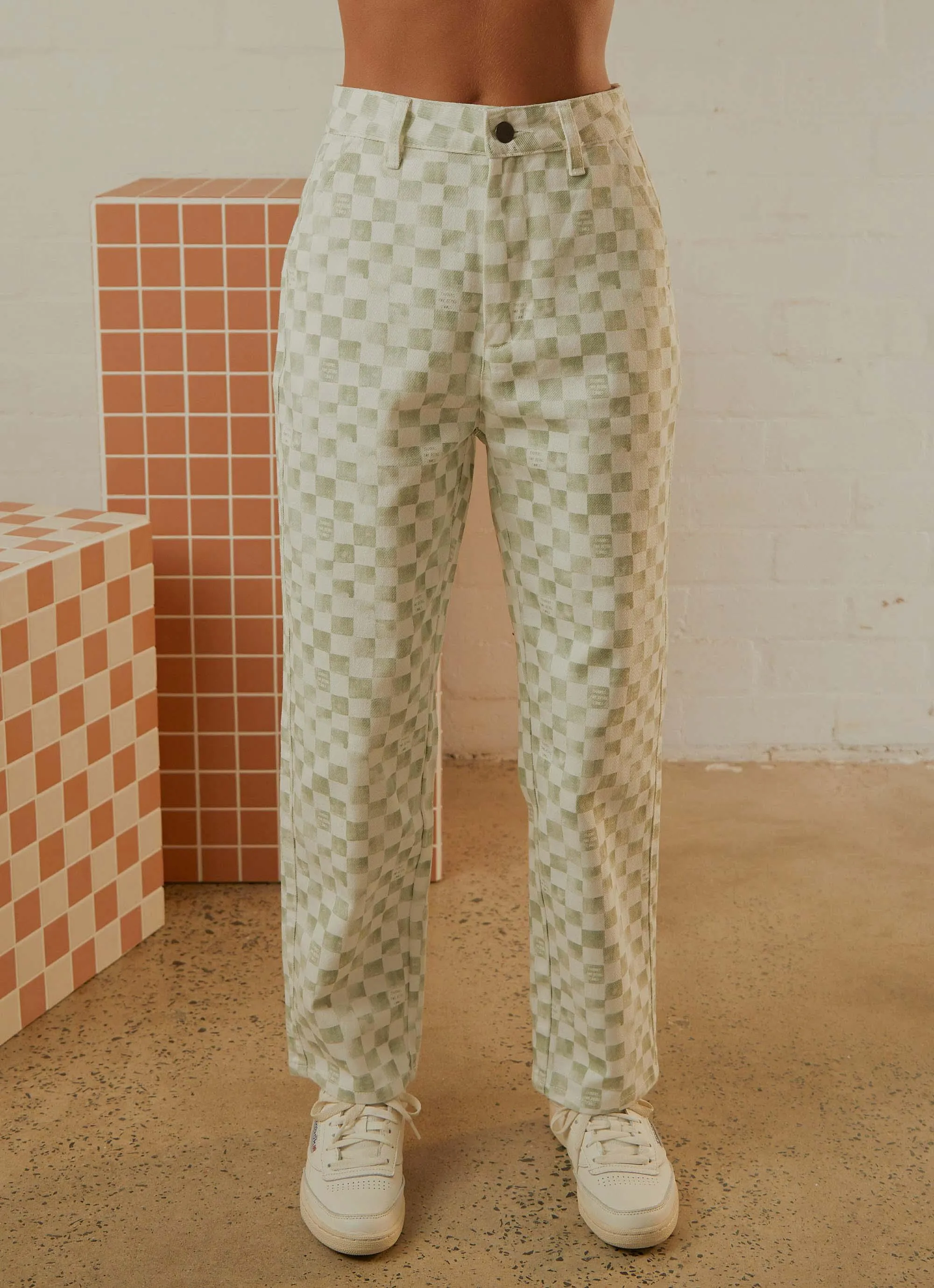 California Pant - Sage Checker sold by Peppermayo product image thumbnail 3