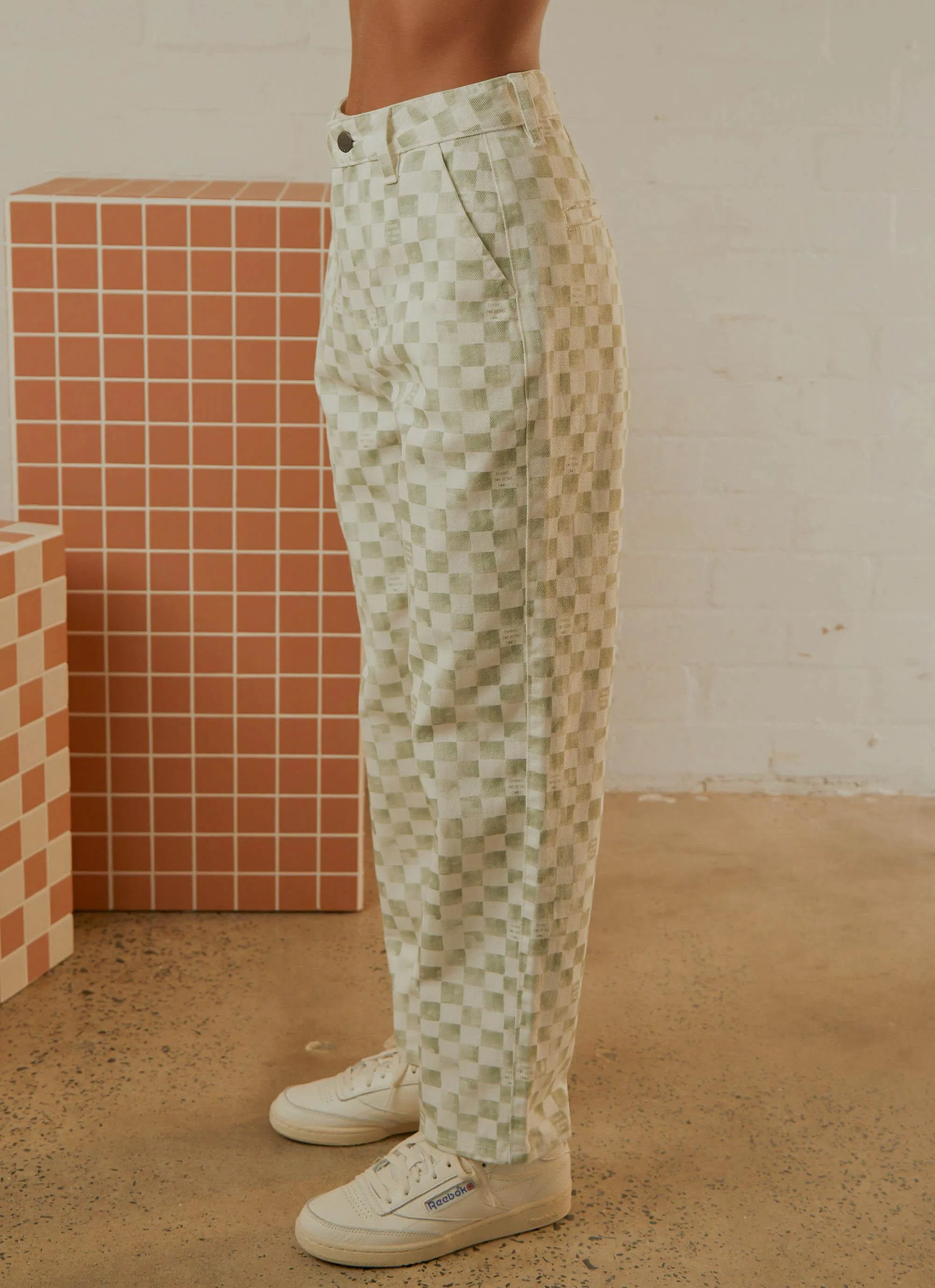 California Pant - Sage Checker sold by Peppermayo product image thumbnail 4