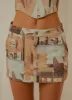 On the Edge Mini Skirt - Neutral Film Graphic sold by Peppermayo