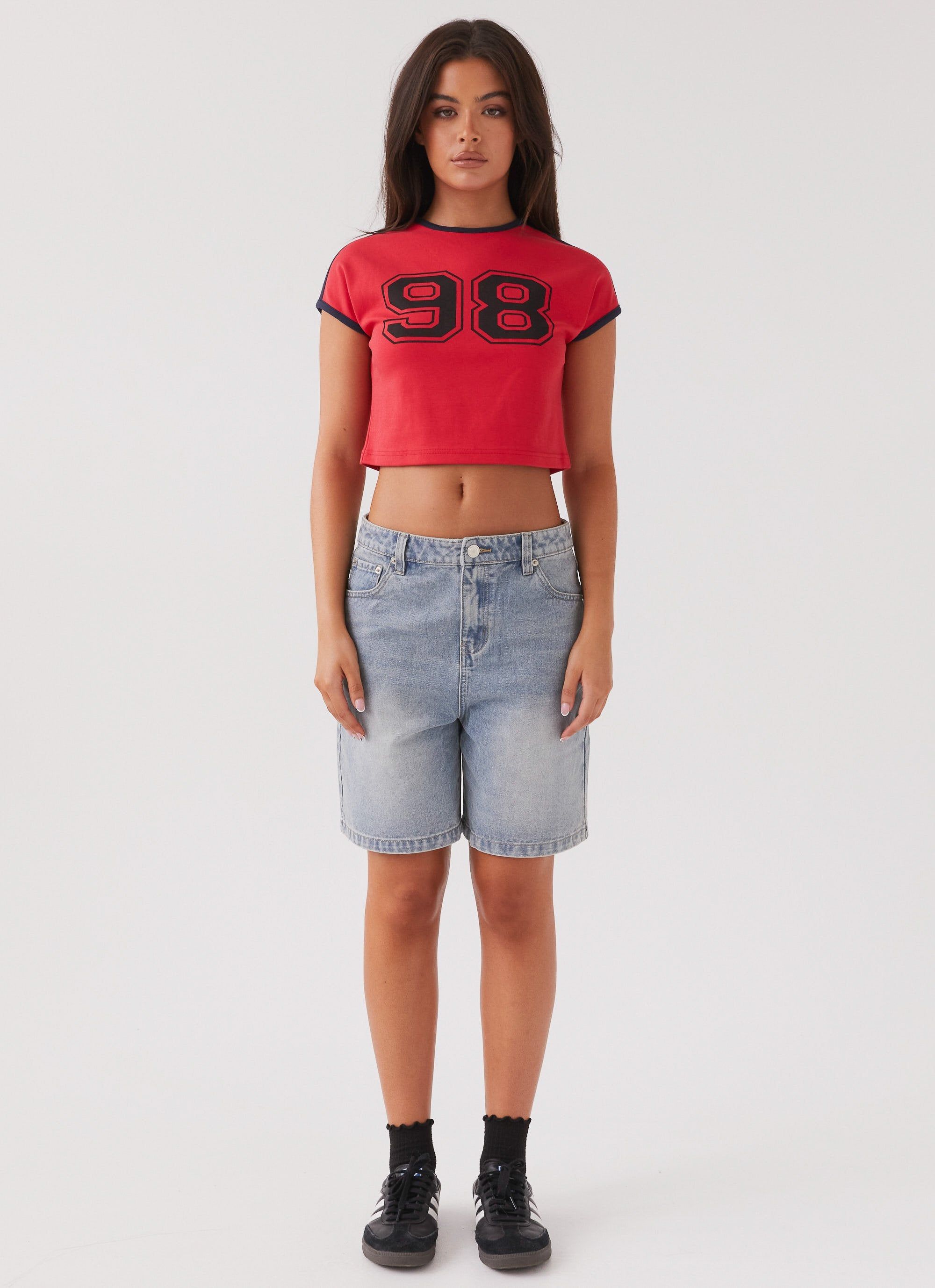 Jodi Number Baby Tee - Red sold by Peppermayo product image thumbnail 4